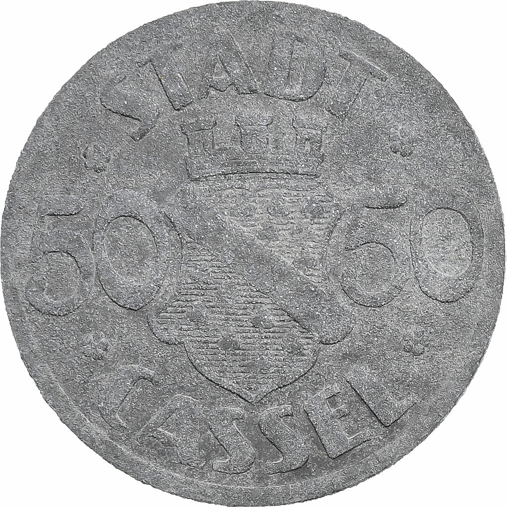 Niemcy, Stadt Cassel, 50 Pfennig, 1920, VF(30-35), Cynk