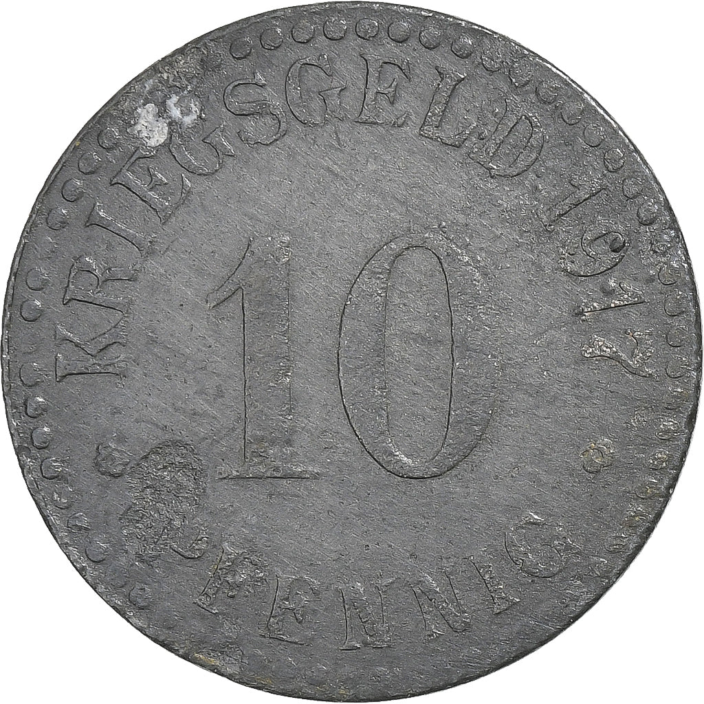 Deutschland, Residenzstadt Cassel, 10 Pfennig, 1917, SS, Zinc