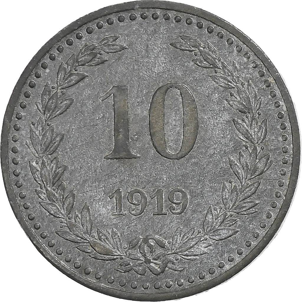 Alemanha, Stadt Bromberg, 10 Pfennig, 1919, AU(50-53), Zinco