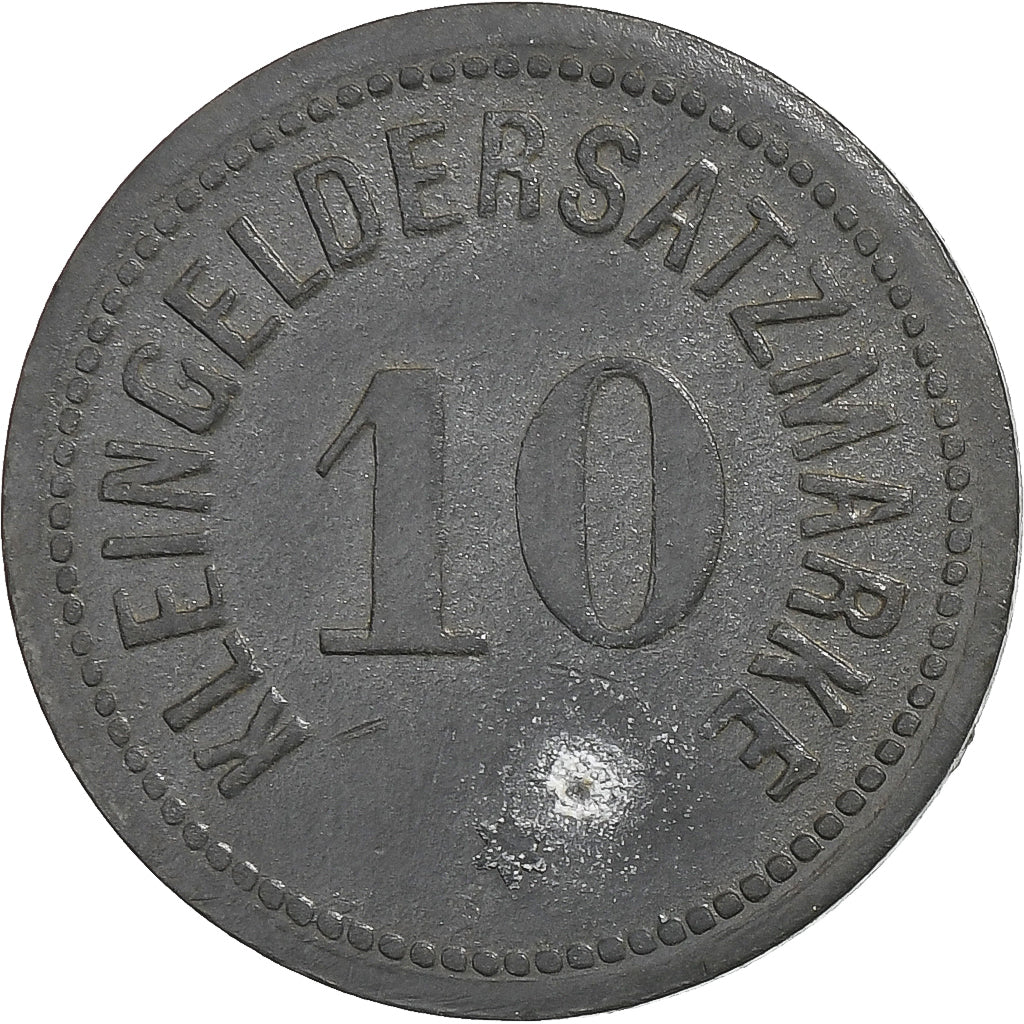 Germania, Stadt Darmstadt, 10 Pfennig, 1917, BB, Zinco