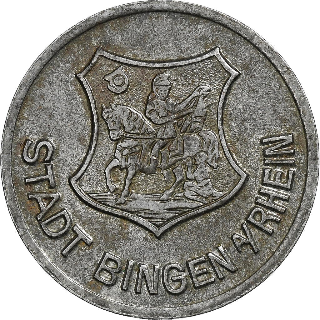 Niemcy, Stadt Bingen am Rhein, 50 Pfennig, 1919, AU(50-53), Żelazo