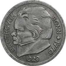 Deutschland, Stadt Bonn, 25 Pfennig, 1920, Beethoven, SS+, Iron