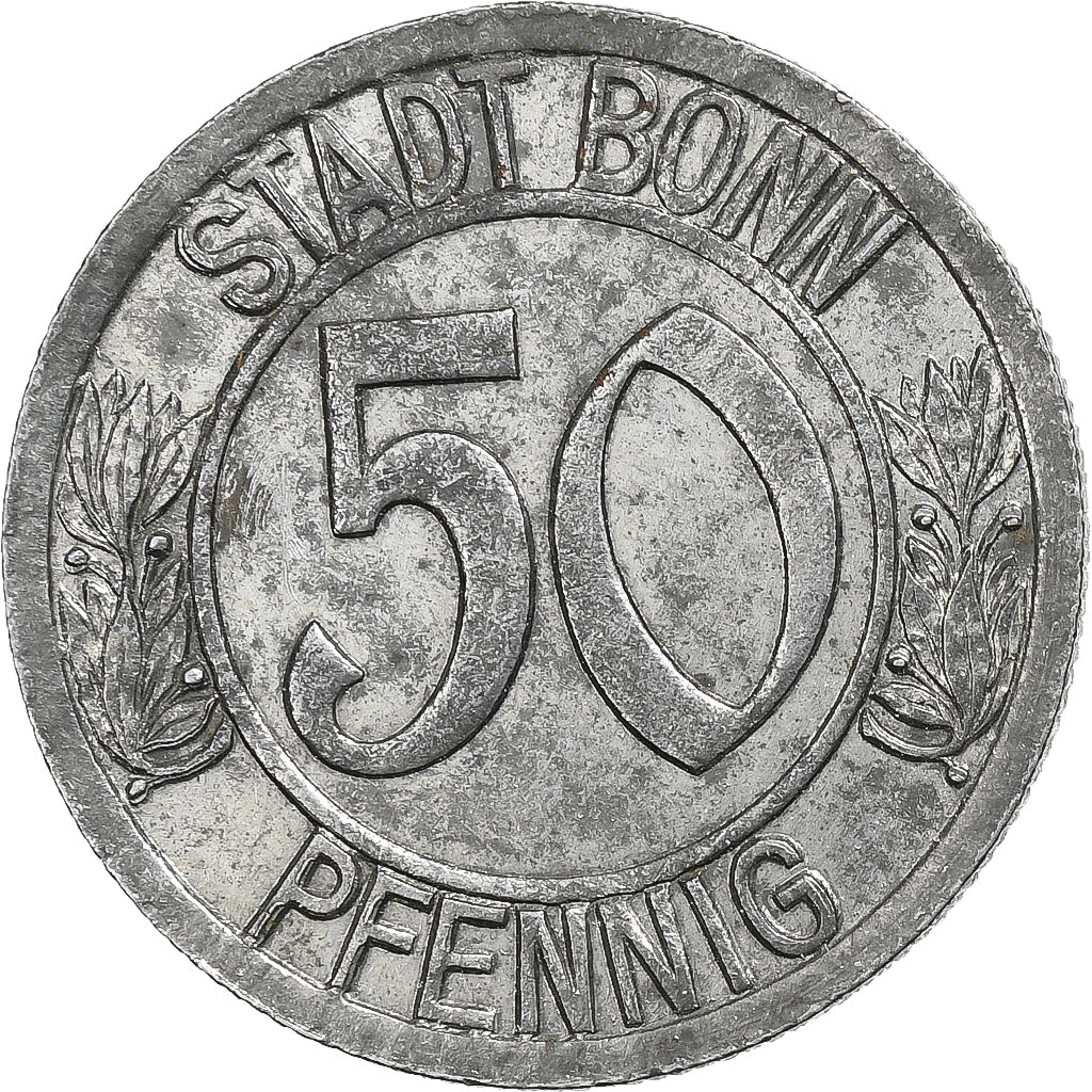 Duitsland, Stadt Bonn, 50 Pfennig, 1920, Beethoven, PR, Iron