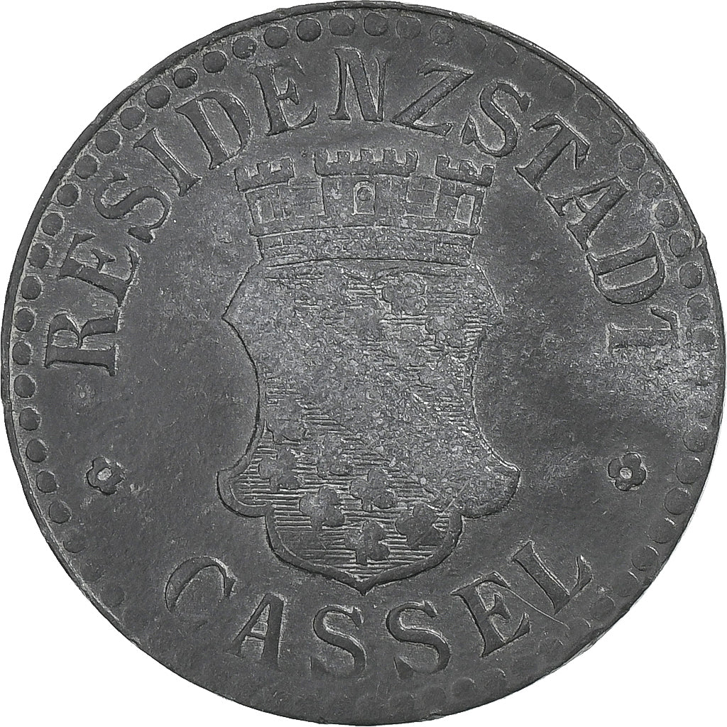 Alemanha, Residenzstadt Cassel, 10 Pfennig, 1917, VF(30-35), Zinco