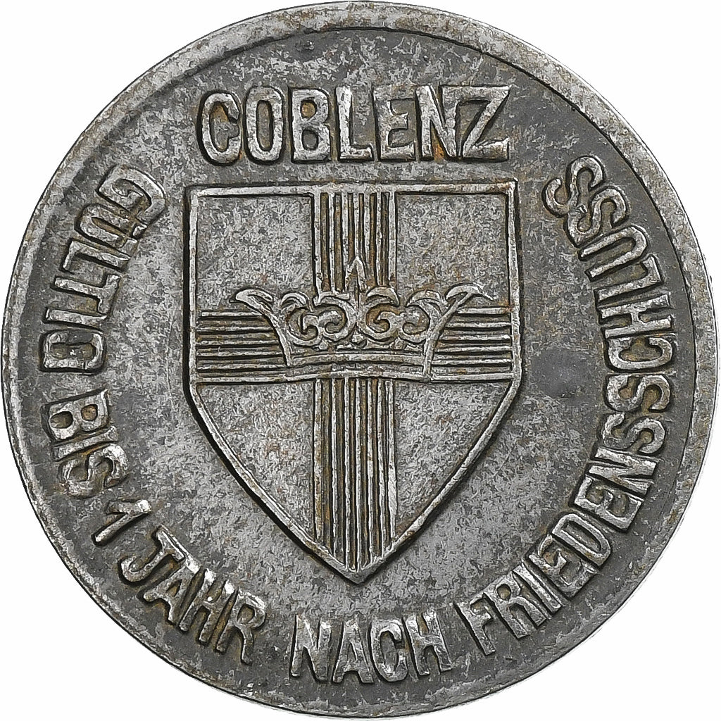 Duitsland, Stadt Coblenz, 10 Pfennig, 1918, ZF+, Iron