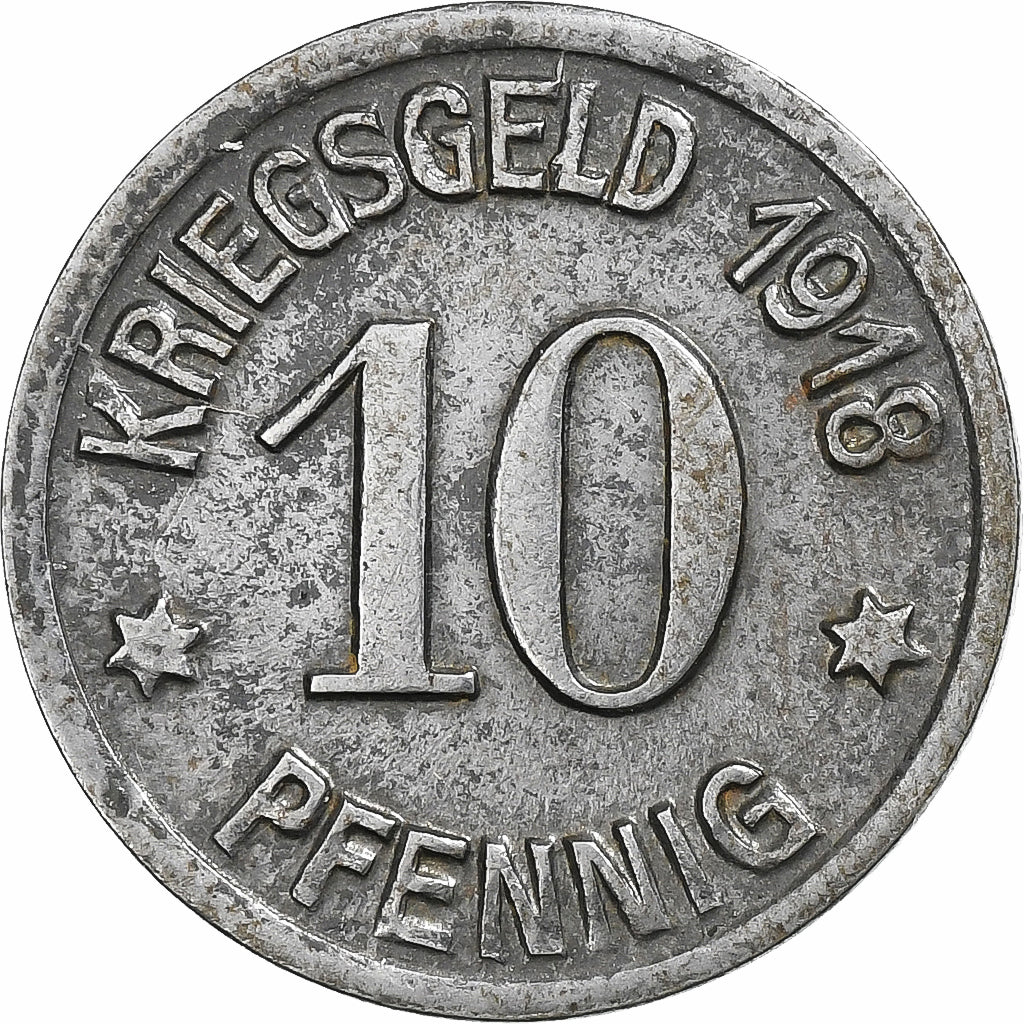 Duitsland, Stadt Coblenz, 10 Pfennig, 1918, ZF+, Iron