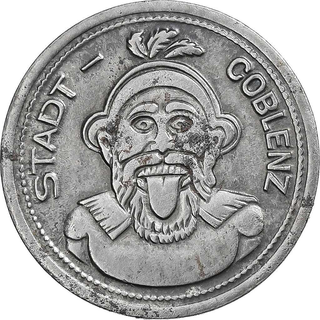 Germania, Stadt Coblenz, 10 Pfennig, 1920, BB+, Ferro