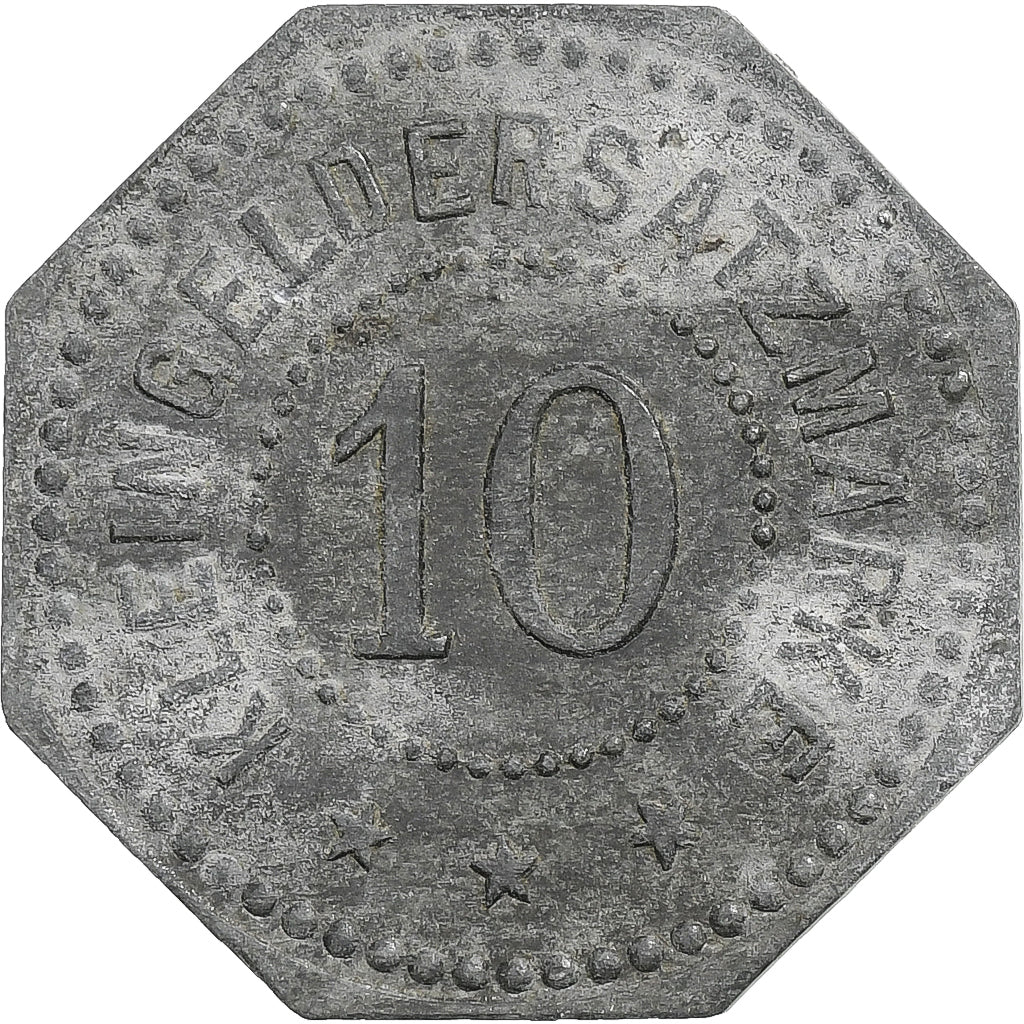 Germania, Stadt Crailsheim, 10 Pfennig, 1917, MB+, Zinco