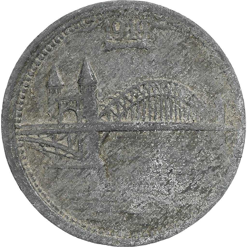Allemagne, Bonn-Siegkreis, 5 Pfennig, 1919, TB+, Zinc