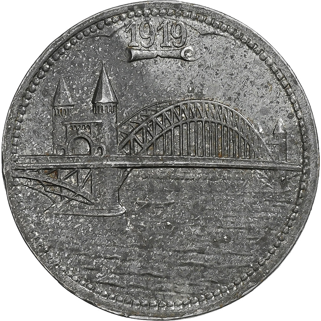 Niemcy, Bonn-Siegkreis, 10 Pfennig, 1919, AU(50-53), Żelazo