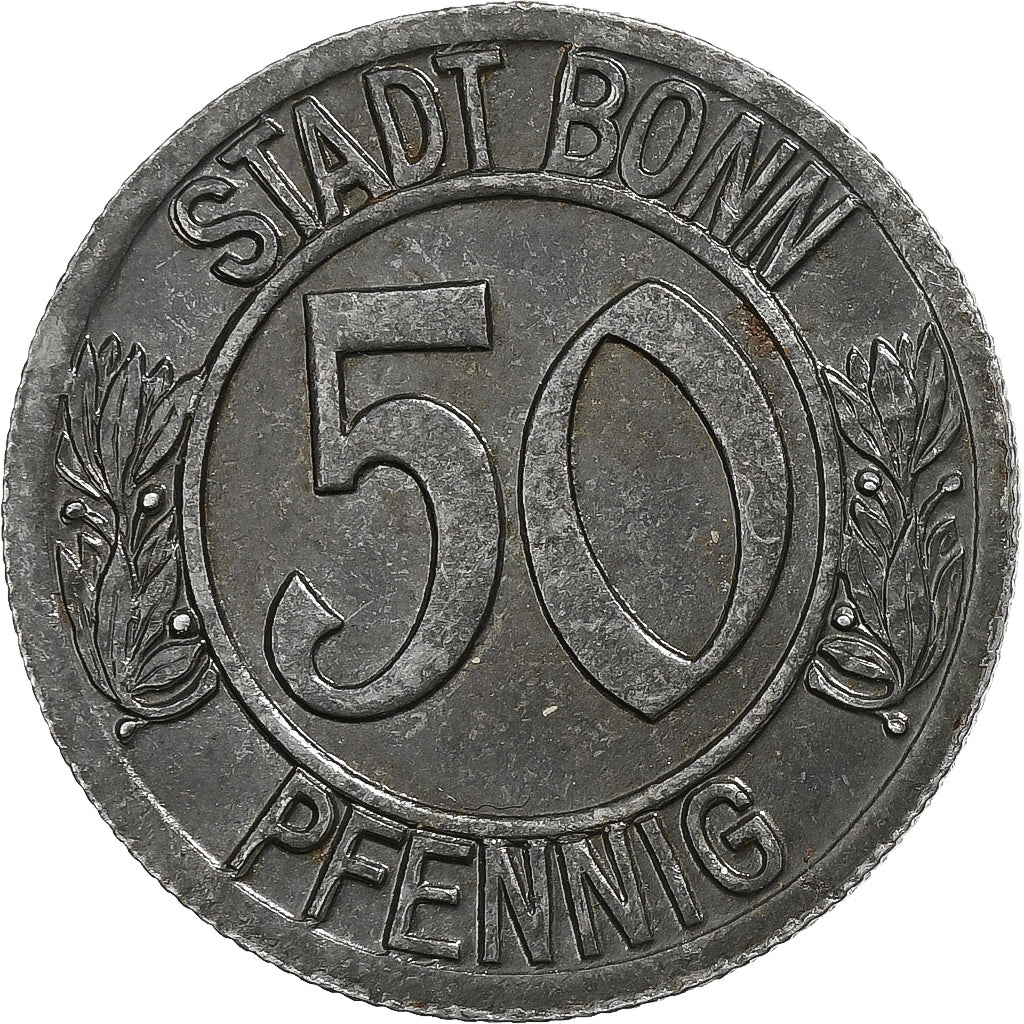 Germania, Stadt Bonn, 50 Pfennig, 1920, Beethoven, SPL-, Ferro