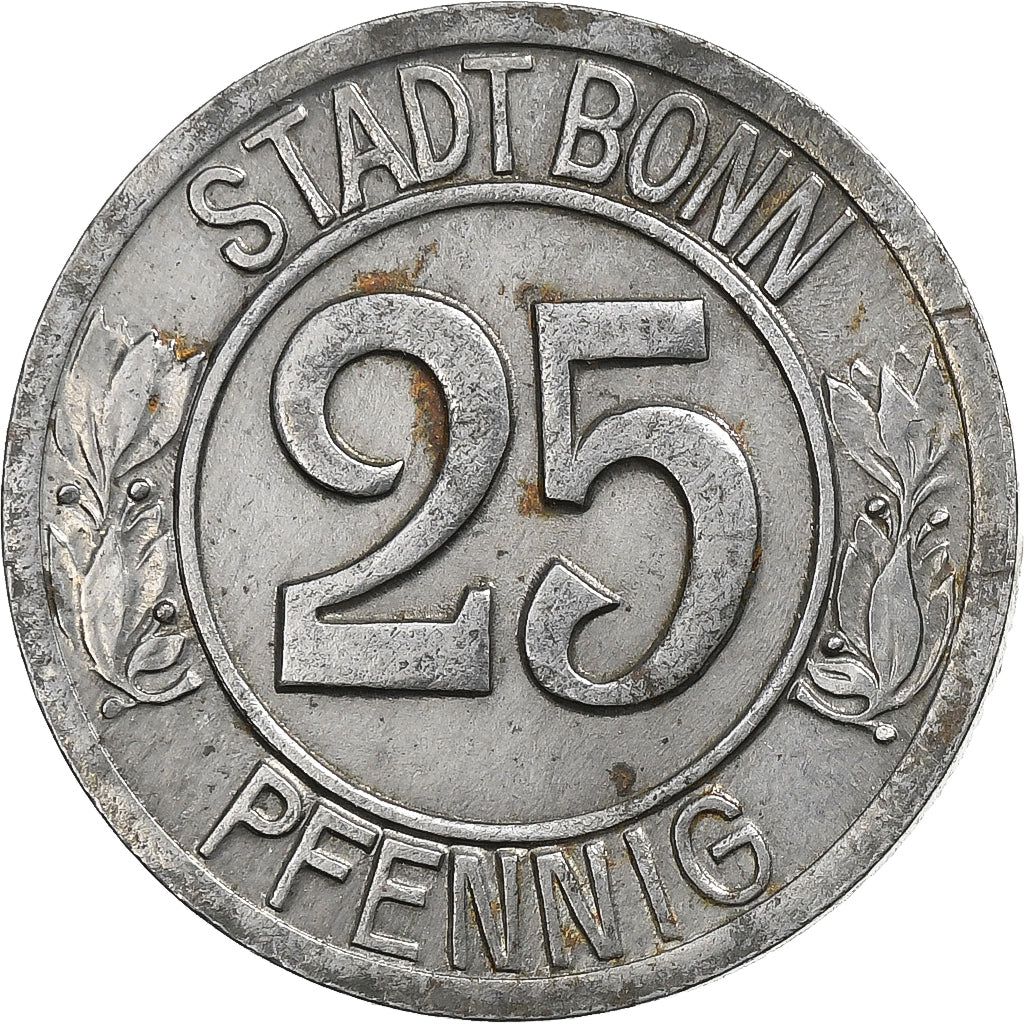 Germania, Stadt Bonn, 25 Pfennig, 1920, Beethoven, SPL-, Ferro