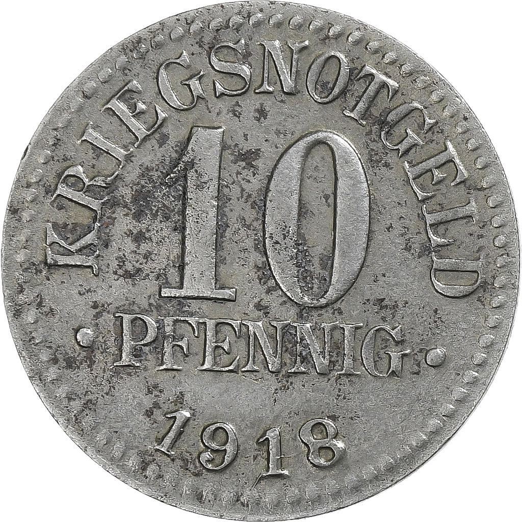 Alemania, Herzogtum Braunschweig, 10 Pfennig, 1918, MBC+, Hierro
