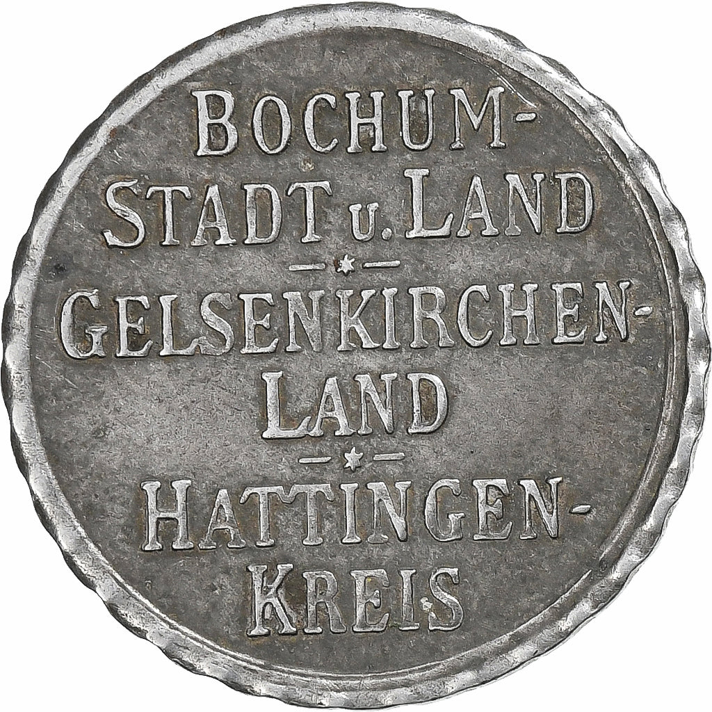 Germania, Bochum, Gelsenkirchen, Hattingen, 10 Pfennig, 1918, BB+, Ferro