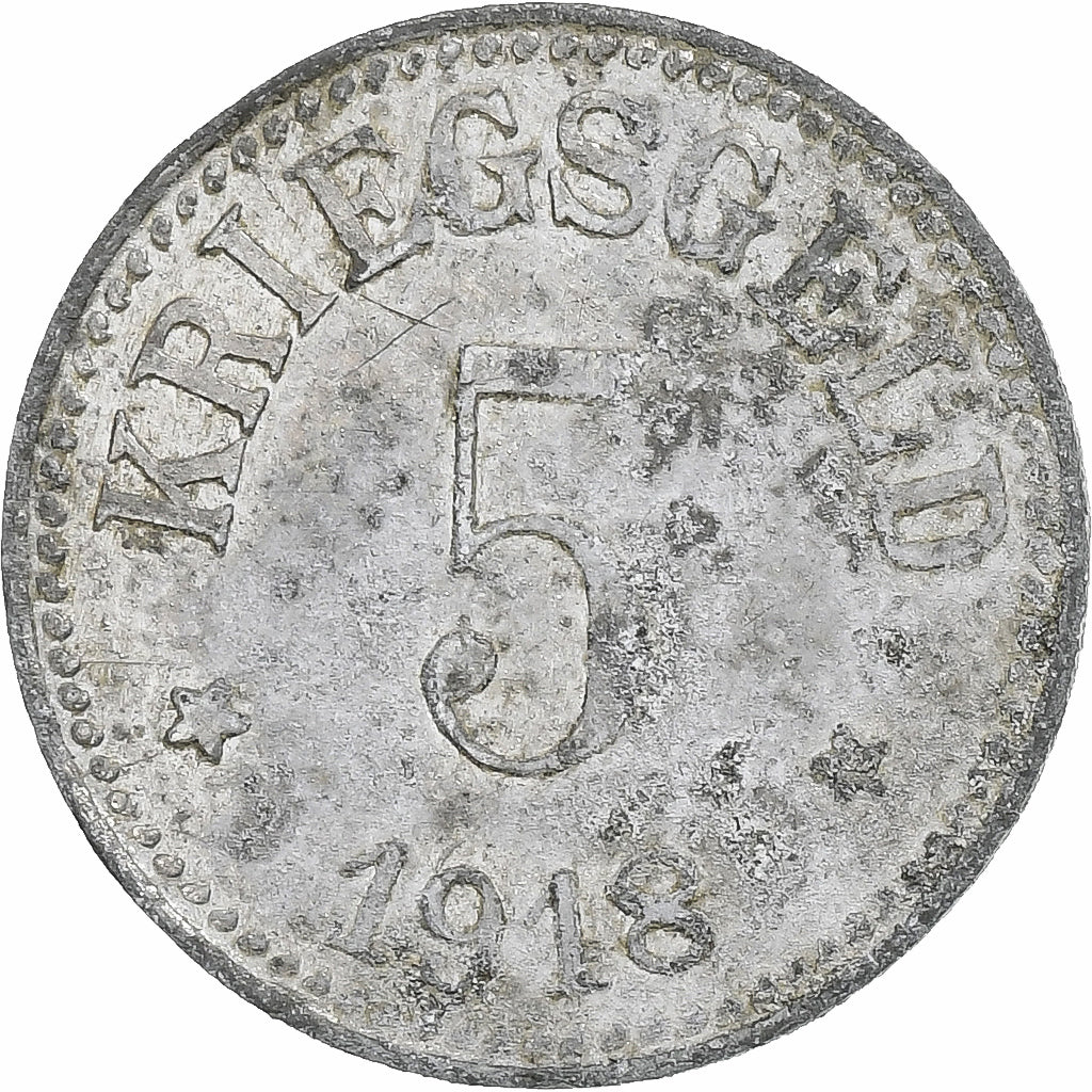 Germania, Stadt Lohr am Main, 5 Pfennig, 1918, MB, Zinco