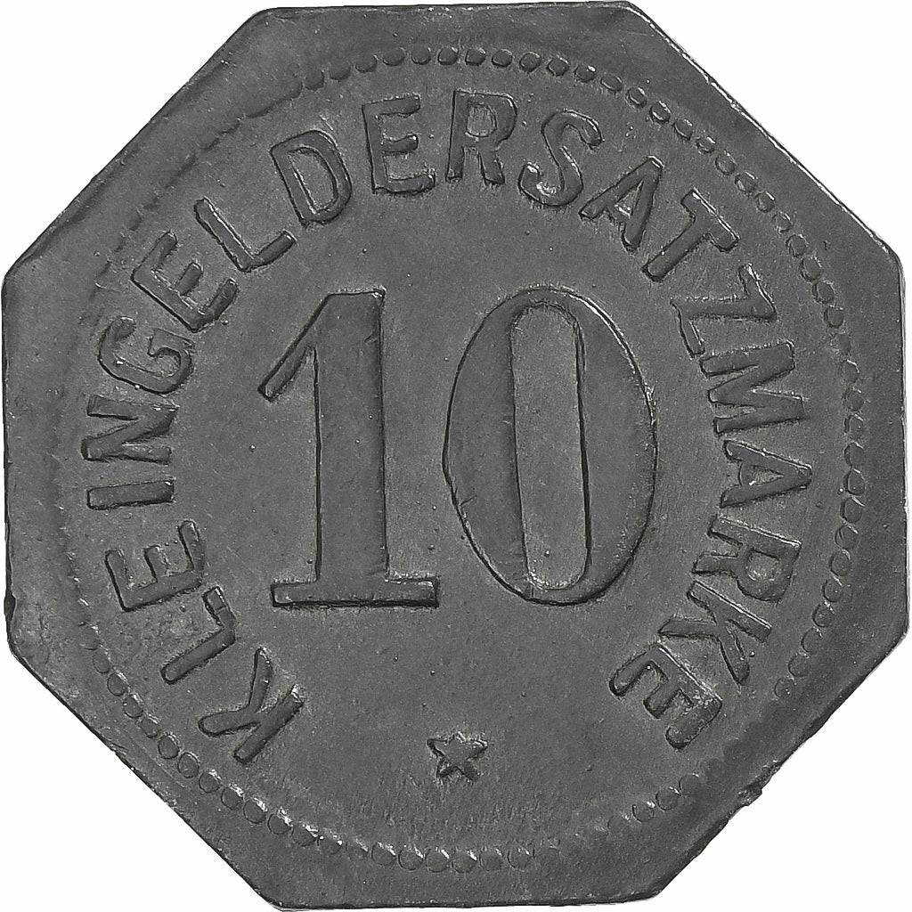 Germany, Stadt Mainz, 10 Pfennig, 1917, AU(50-53), Zinc