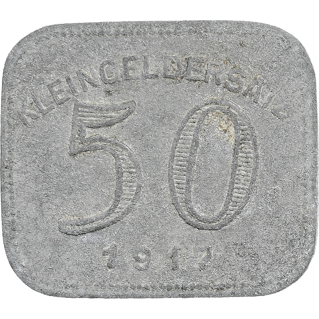 Niemcy, Stadt Ludwigsburg, 50 Pfennig, 1917, VF(30-35), Cynk