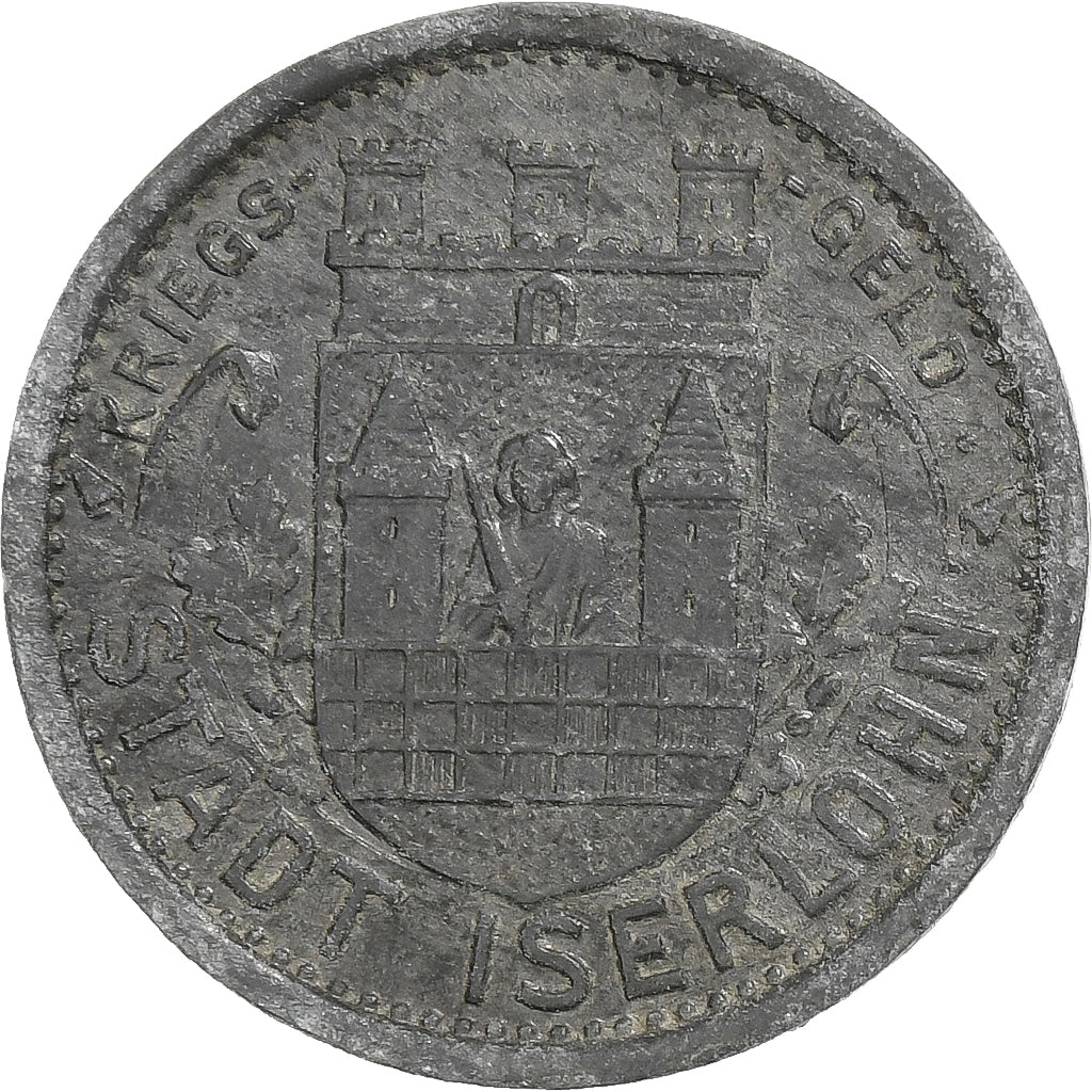 Germania, Stadt Iserlohn, 10 Pfennig, 1917, BB+, Zinco