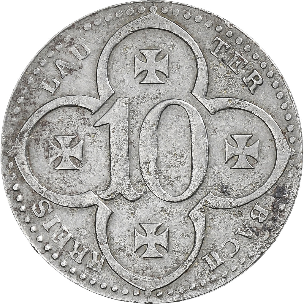 Allemagne, Stadt Lauterbach, 10 Pfennig, 1917, TTB+, Iron