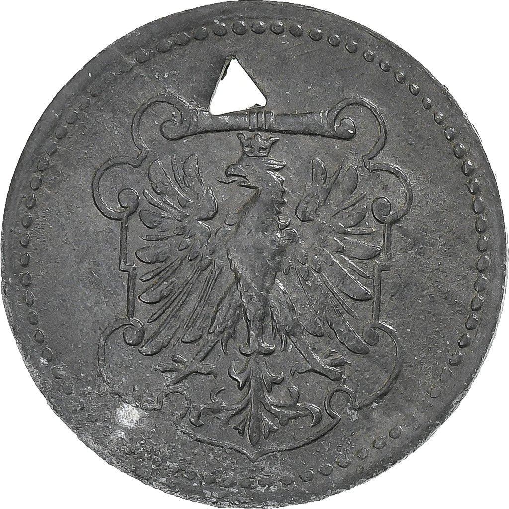 Germany, Stadt Frankfurt am Main, 10 Pfennig, 1917, Holed, EF(40-45), Zinc