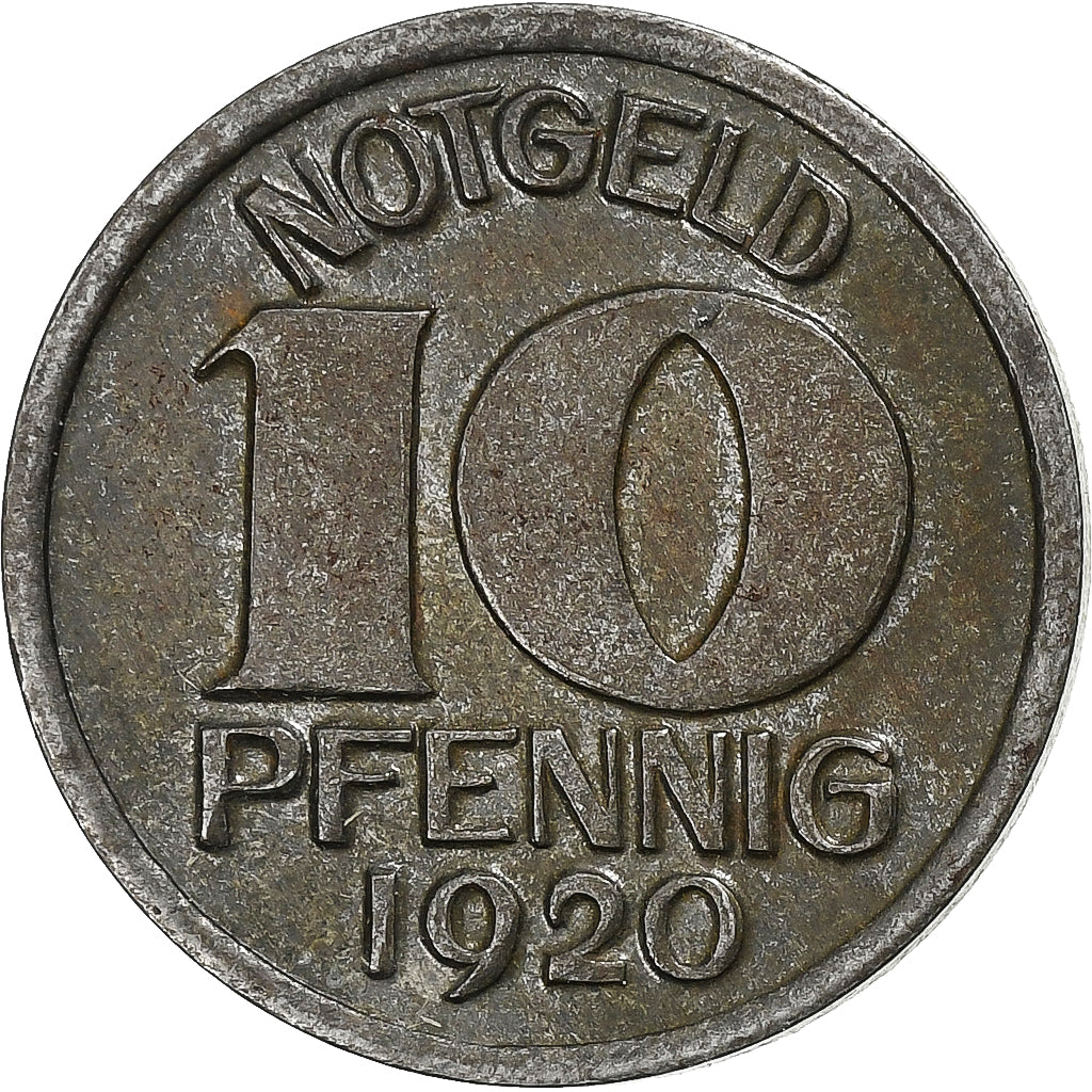 Germania, Stadt Warendorf, 10 Pfennig, 1920, SPL-, Ferro