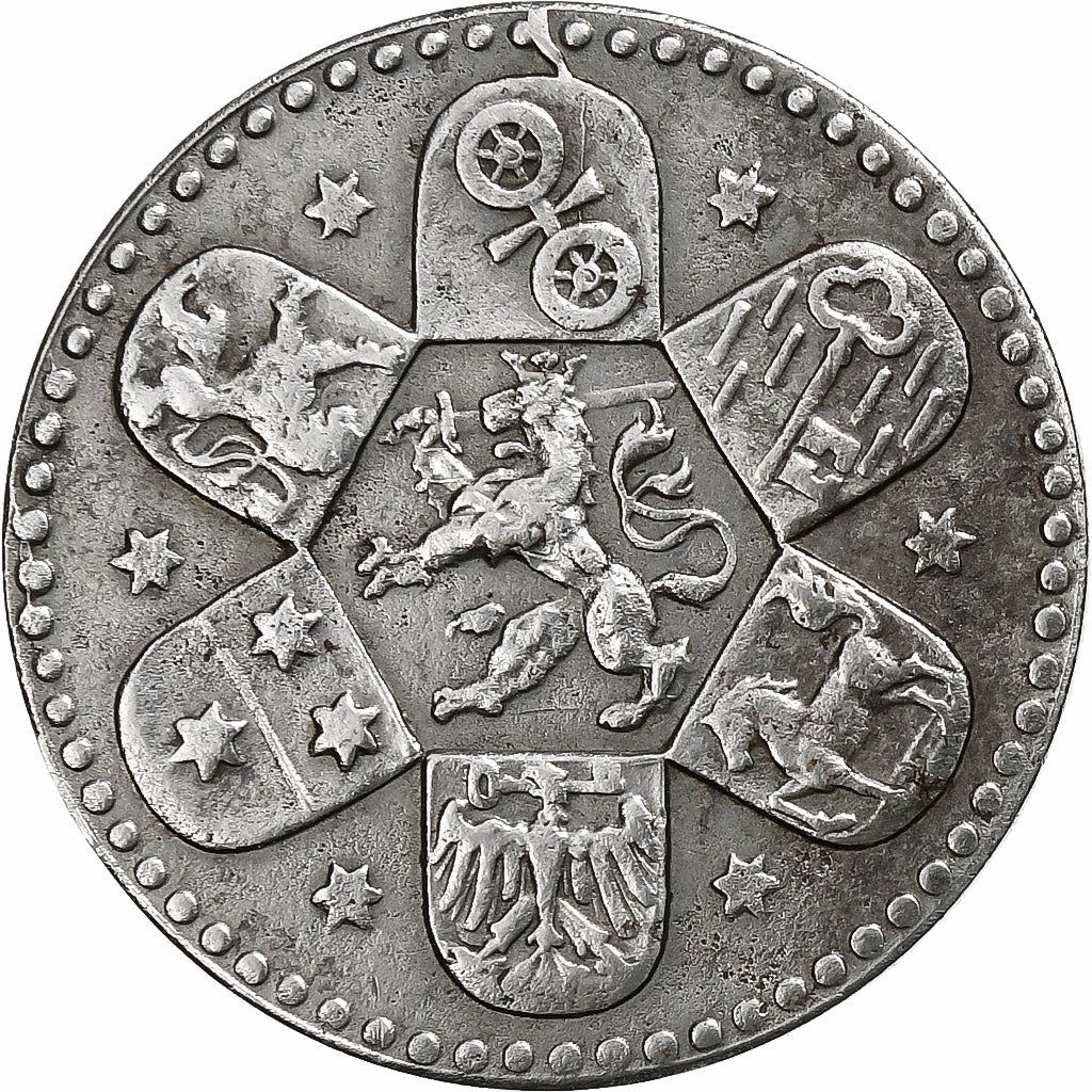 Germania, Stadt Heppenheim, 10 Pfennig, 1918, BB+, Ferro