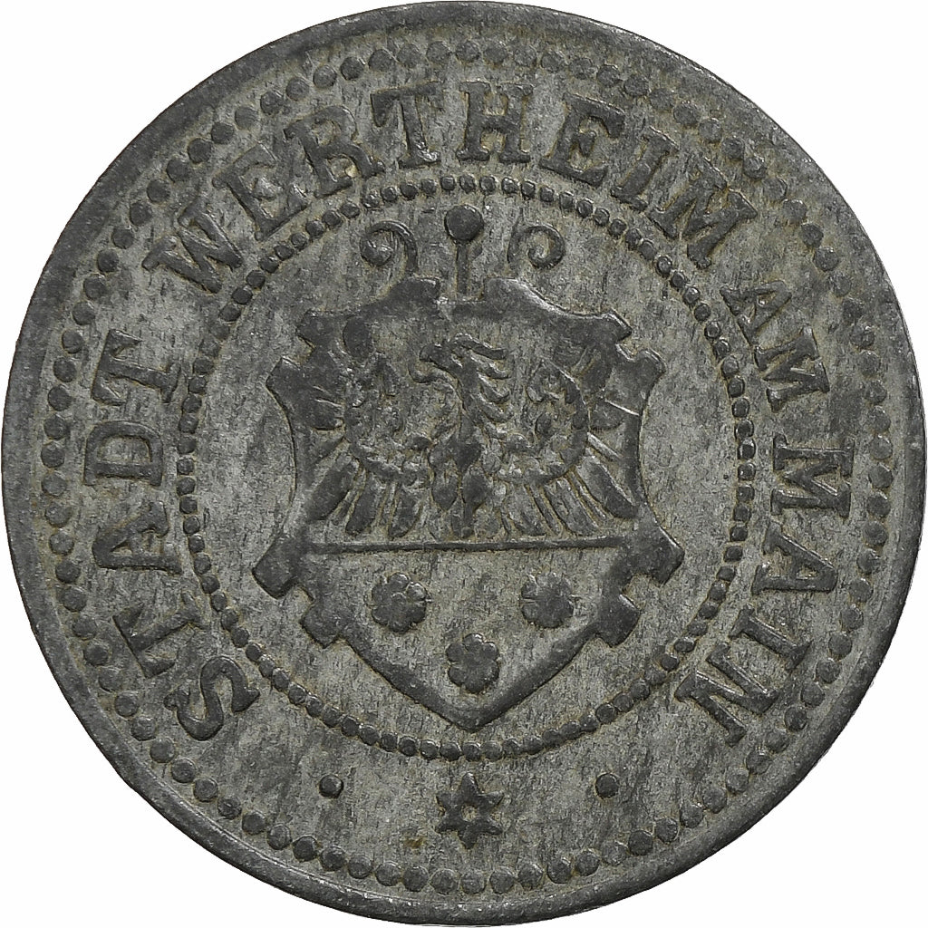 Alemanha, Stadt Wertheim am Main, 50 Pfennig, Undated (1917), AU(50-53), Zinco