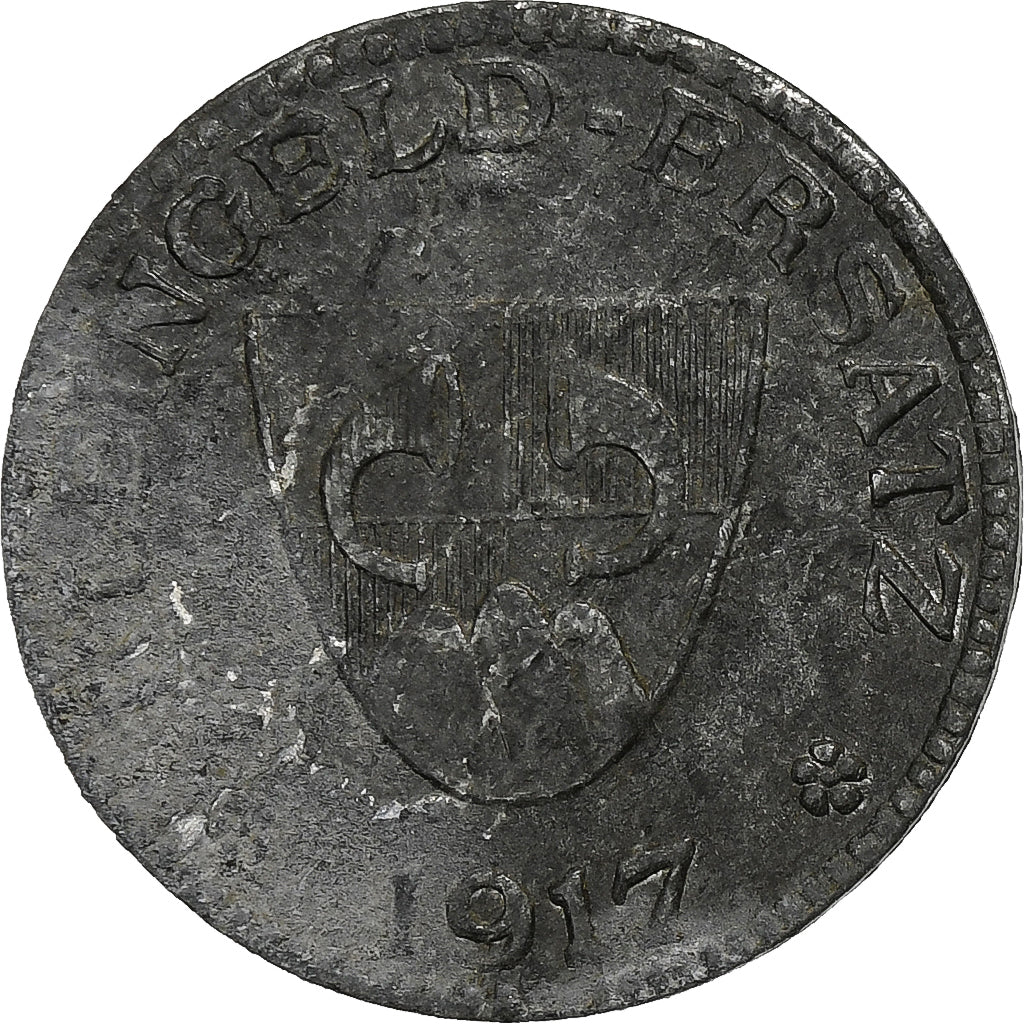 Germany, Stadt Triberg, 10 Pfennig, 1917, VF(30-35), Zinc