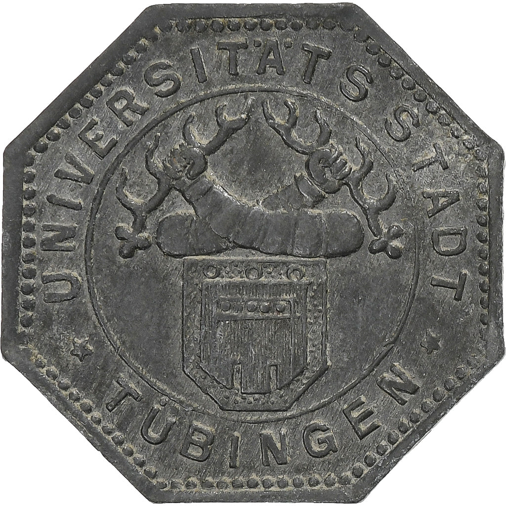 Duitsland, Stadt Tübingen, 50 Pfennig, 1917, ZF+, Zinc