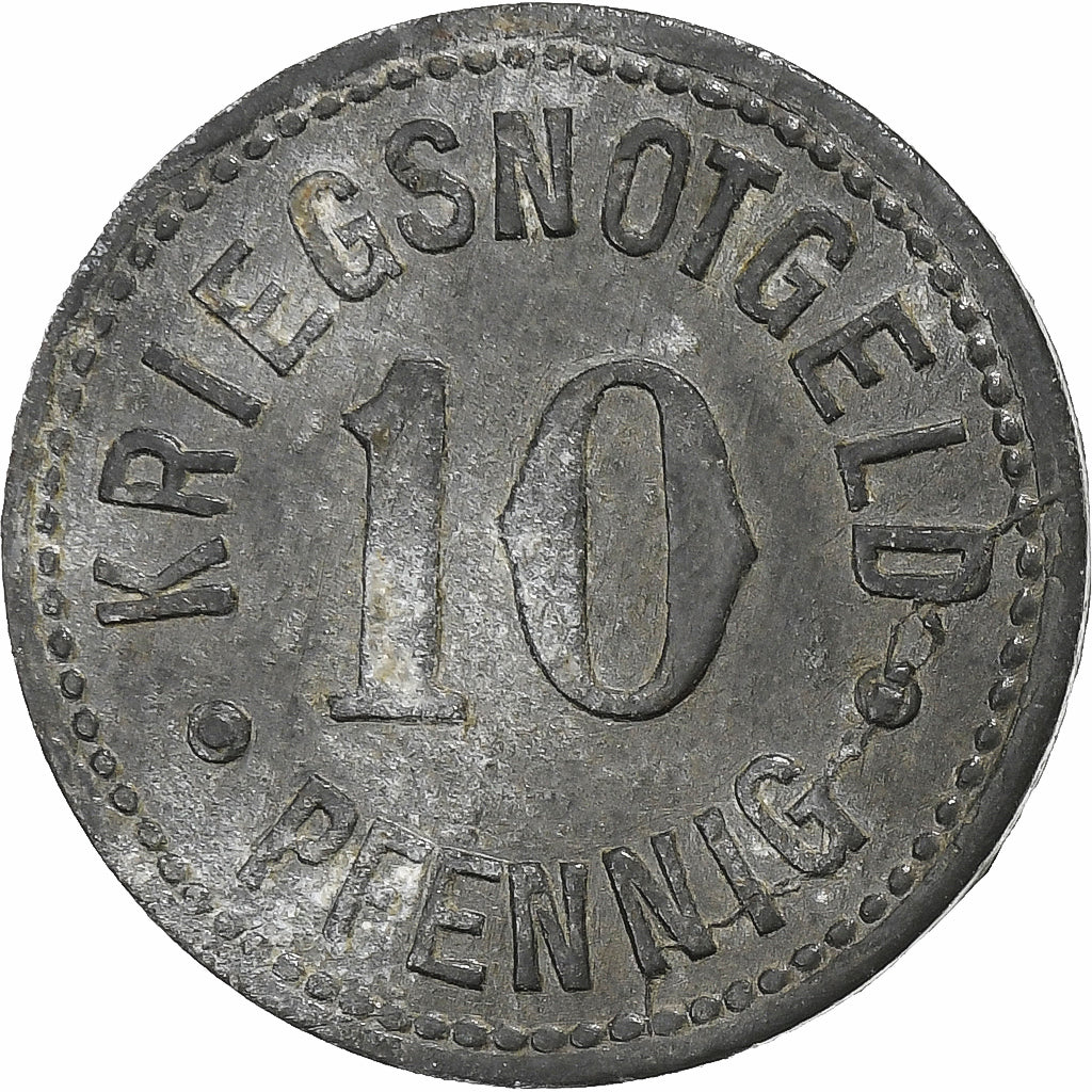 Germany, Stadt Trossingen, 10 Pfennig, 1918, EF(40-45), Zinc