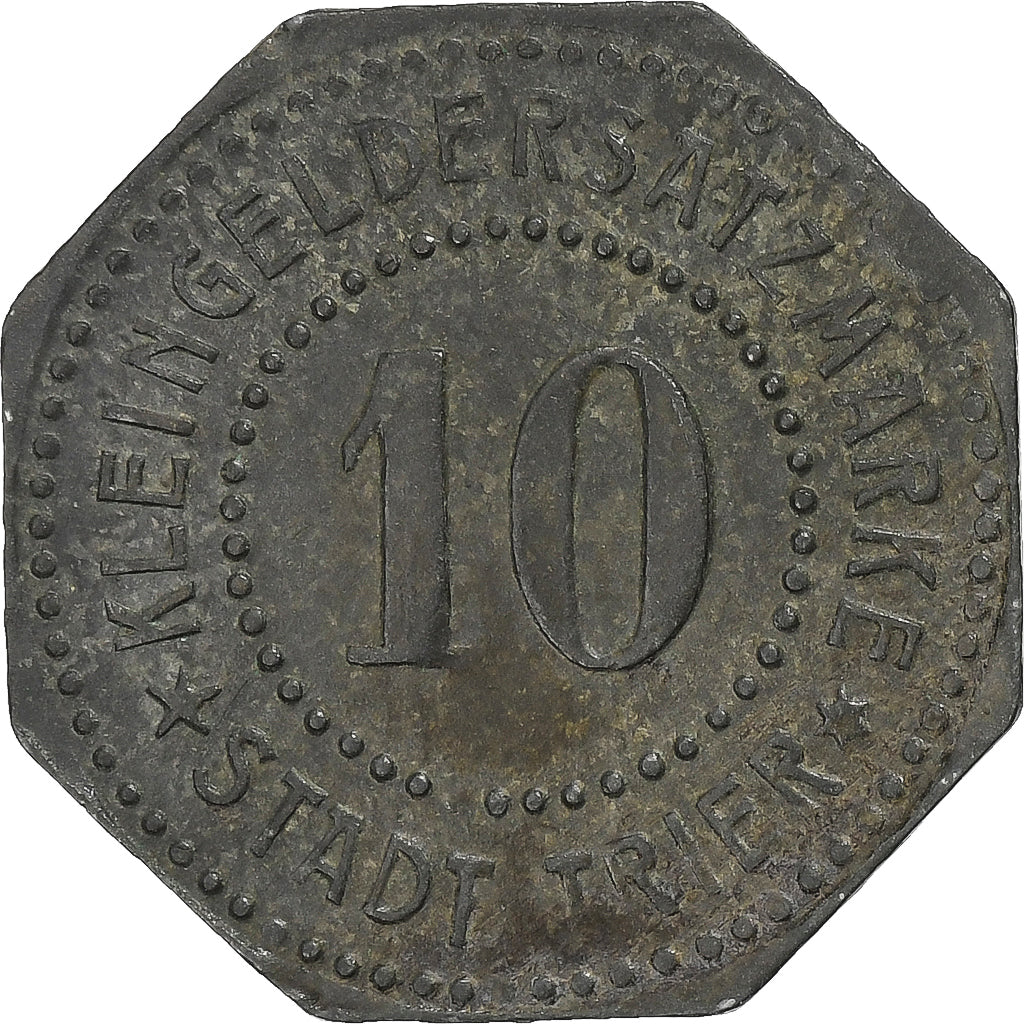 Germany, Stadt Trier, 10 Pfennig, Undated (1917), EF(40-45), Zinc
