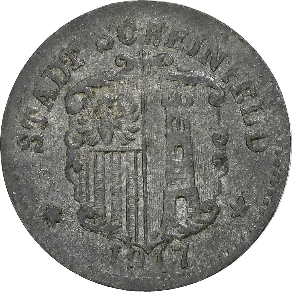 Deutschland, Stadt Scheinfeld, 5 Pfennig, 1917, SS, Zinc