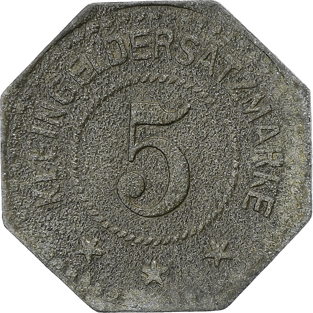 Duitsland, Stadt Sagan, 5 Pfennig, Undated (1917), FR+, Zinc