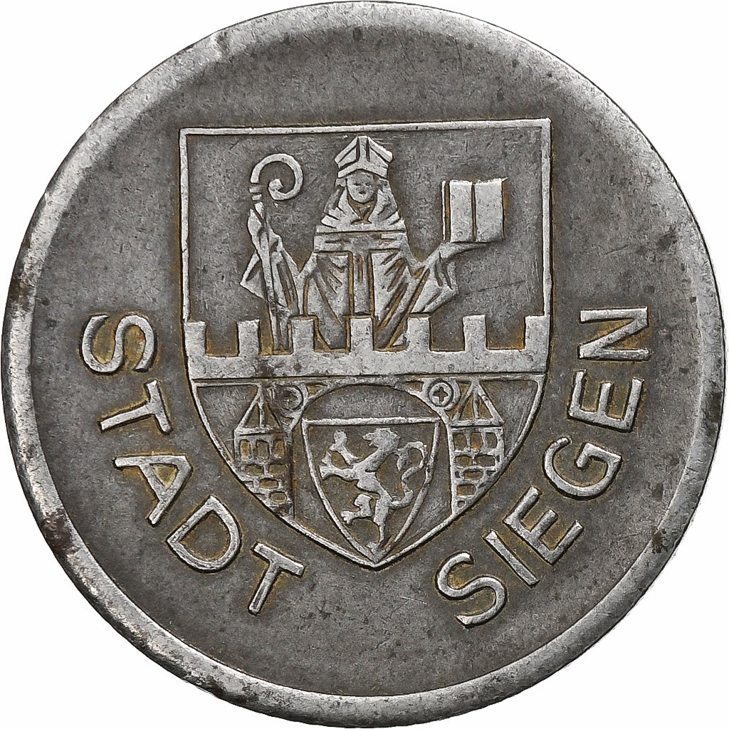 Alemania, Stadt Siegen, 50 Pfennig, 1918, EBC, Hierro