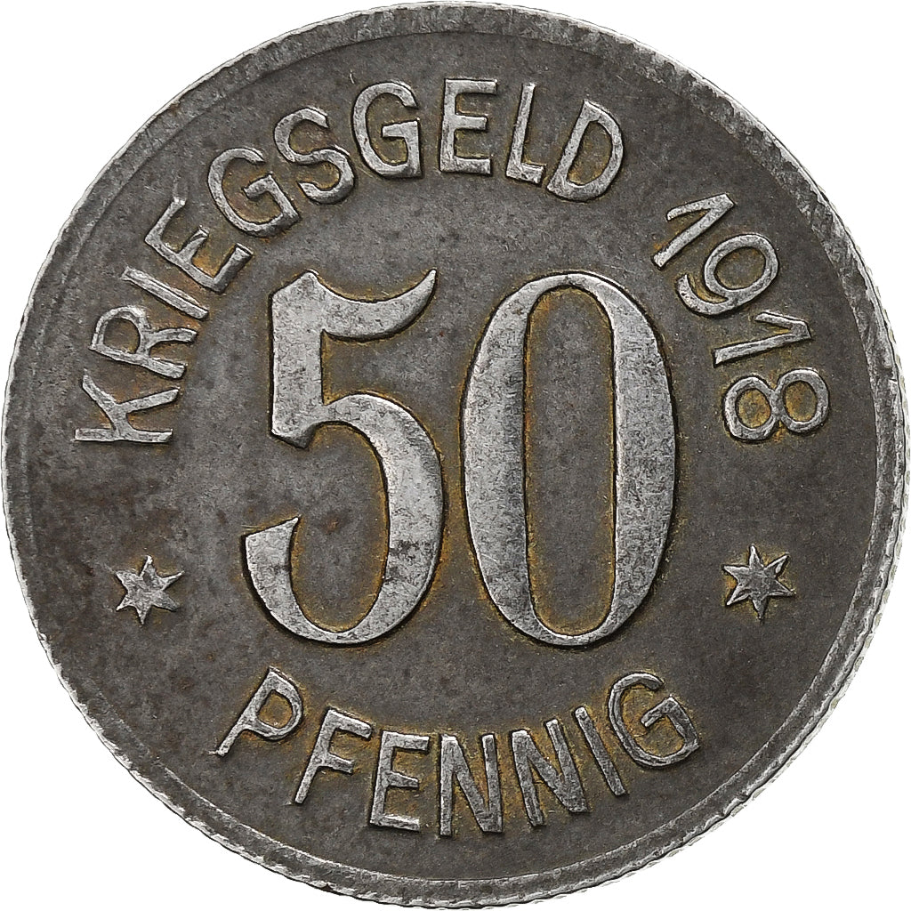 Alemania, Stadt Siegen, 50 Pfennig, 1918, EBC, Hierro