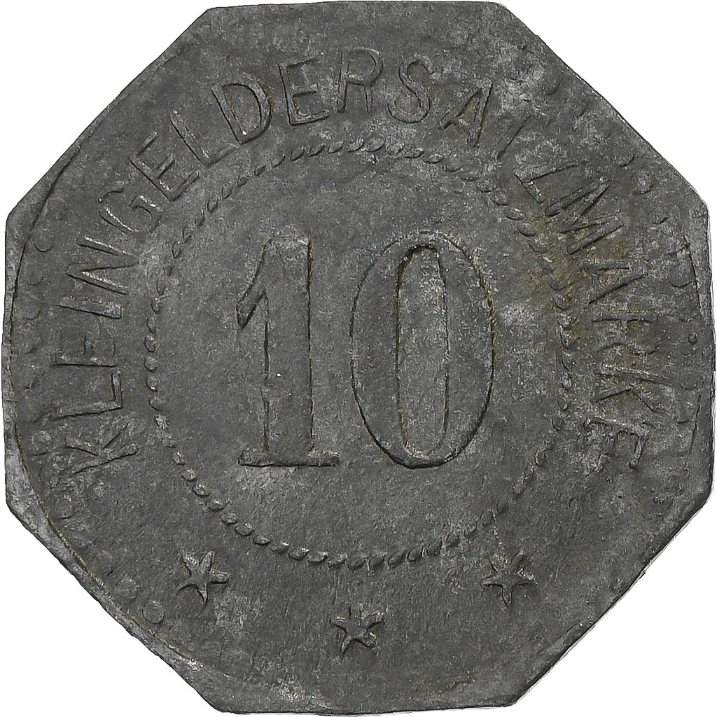 Alemanha, Stadt Straubing, 10 Pfennig, EF(40-45), Zinco