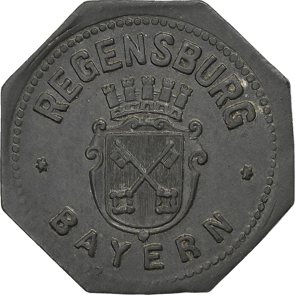 Duitsland, Stadt Regensburg, 10 Pfennig, Undated (1917), PR, Zinc