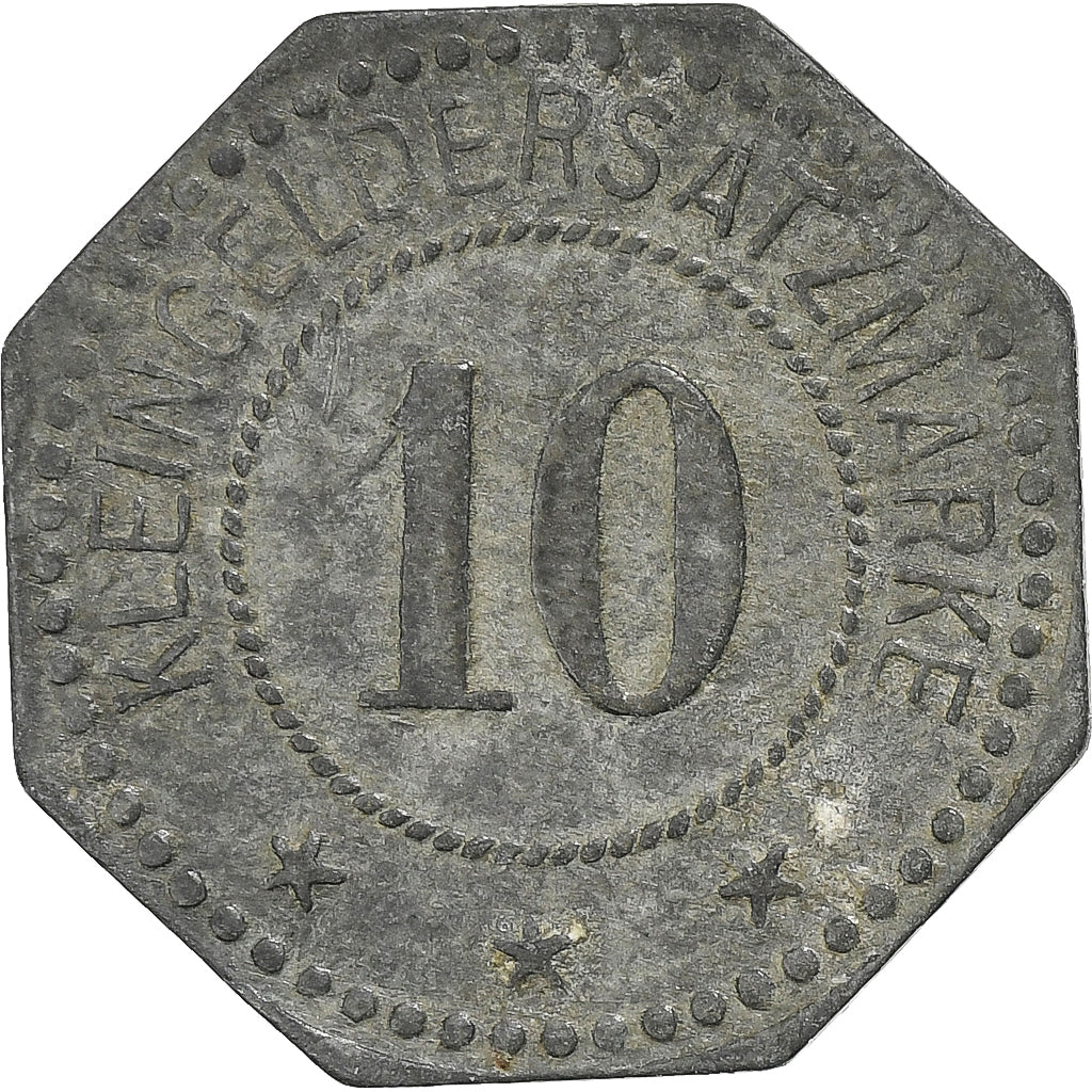 Alemanha, Stadt Rosenheim, 10 Pfennig, Undated (1917), EF(40-45), Zinco