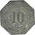 Alemanha, Stadt Rosenheim, 10 Pfennig, Undated (1917), EF(40-45), Zinco