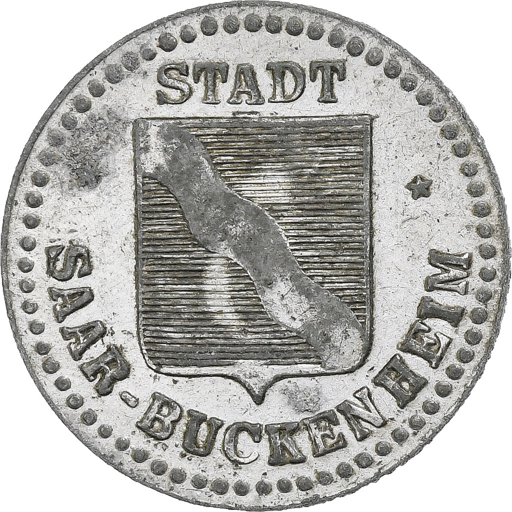 Deutschland, Stadt Saar-Buckenheim, 5 Pfennig, Undated (1918), S+, Zinc