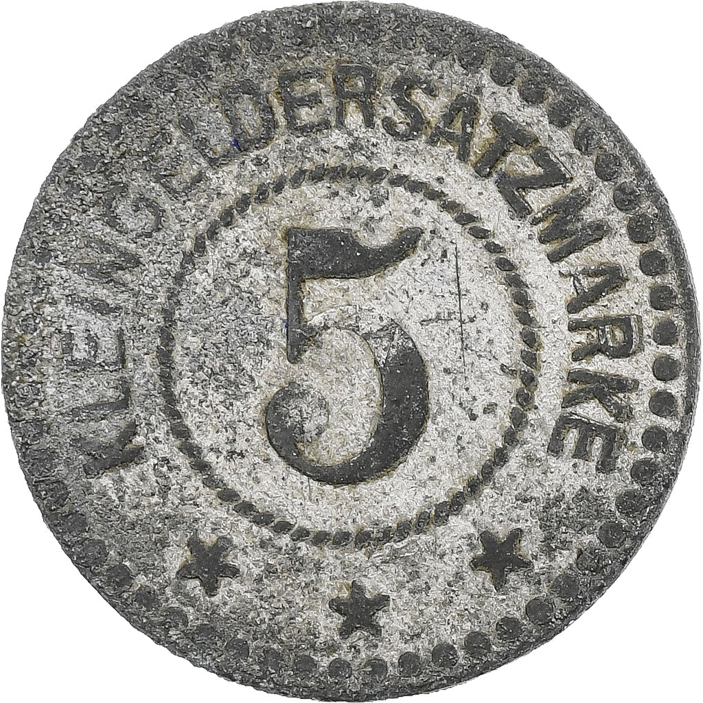 Deutschland, Stadt Saar-Buckenheim, 5 Pfennig, Undated (1918), S+, Zinc