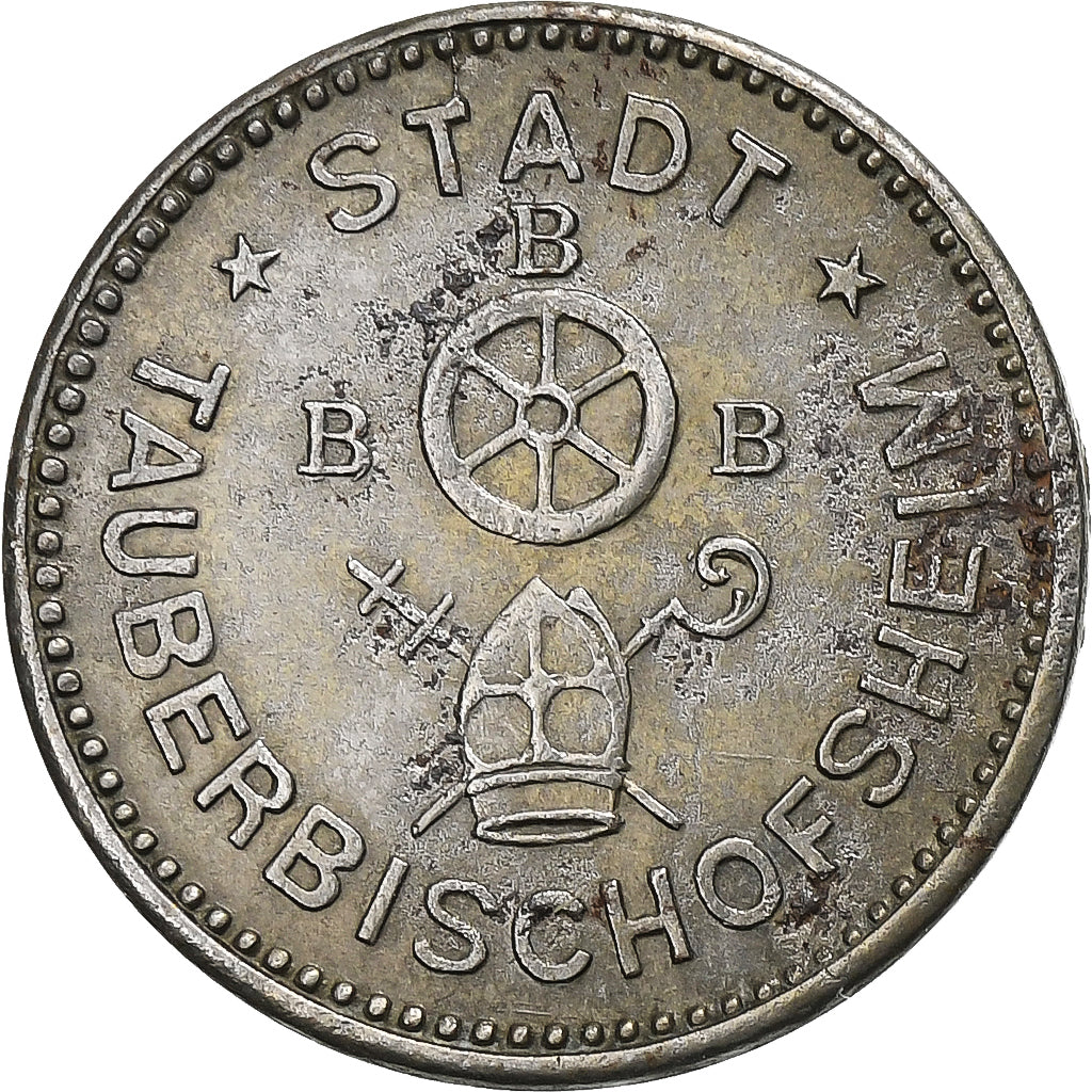 Duitsland, Stadt Tauberbischofsheim, 10 Pfennig, 1918, ZF+, Iron
