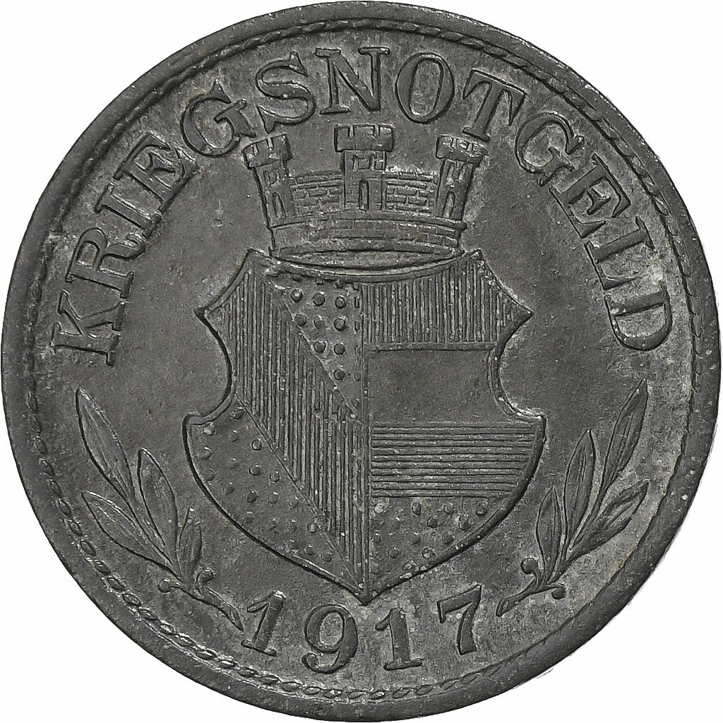 Allemagne, Stadt Pforzheim, 10 Pfennig, 1917, SUP, Zinc
