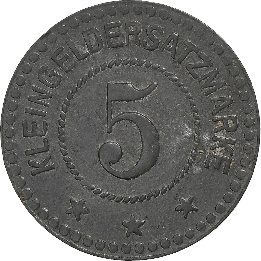 Alemanha, Stadt Pirmasens, 5 Pfennig, 1917, AU(55-58), Zinco