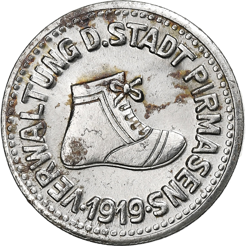 Germania, Stadt Pirmasens, 5 Pfennig, 1919, SPL-, Ferro