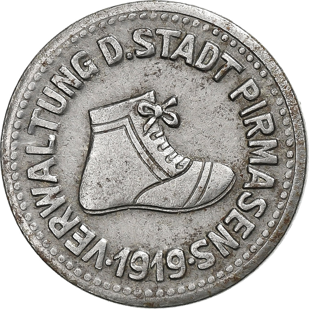 Germania, Stadt Pirmasens, 5 Pfennig, 1919, BB+, Ferro