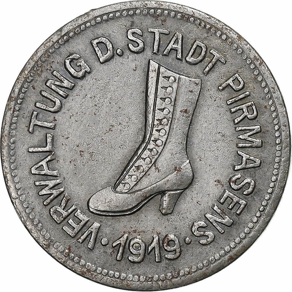 Deutschland, Stadt Pirmasens, 10 Pfennig, 1919, SS+, Iron