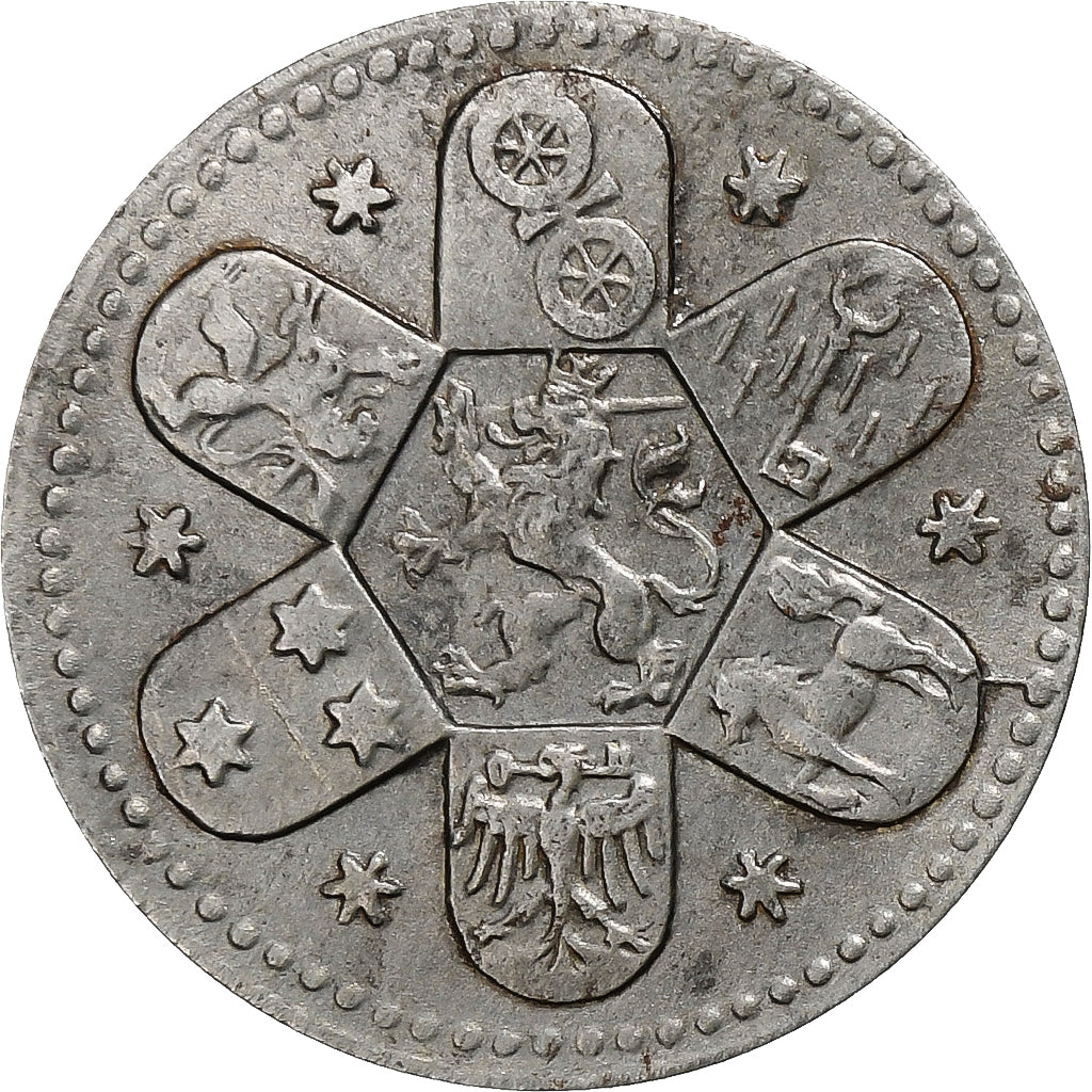 Germania, Stadt Heppenheim, 5 Pfennig, 1918, BB+, Ferro
