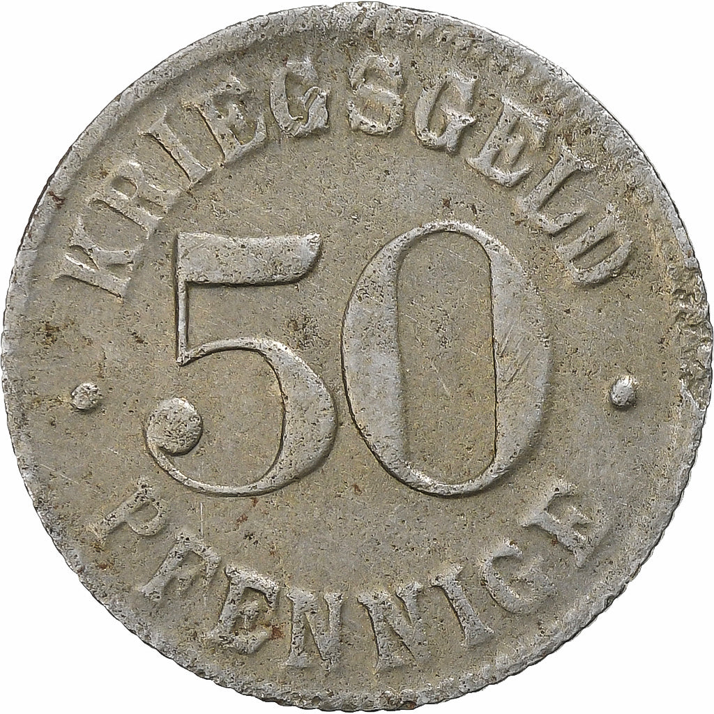 Germania, Stadt Heidelberg, 50 Pfennig, Undated (1919-1920), BB+, Ferro