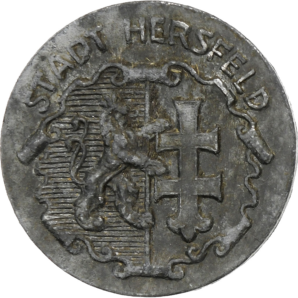 Germania, Stadt Hersfeld, 5 Pfennig, 1919, BB, Zinco
